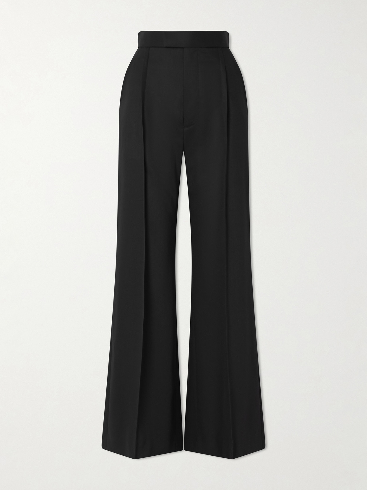 Vivienne Westwood Pleated Wool-twill Wide-leg Pants In Black
