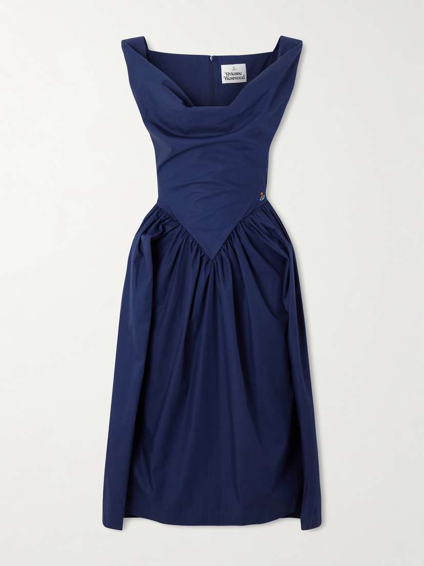 Vivienne Westwood Sunday Gathered Cotton-poplin Midi Dress