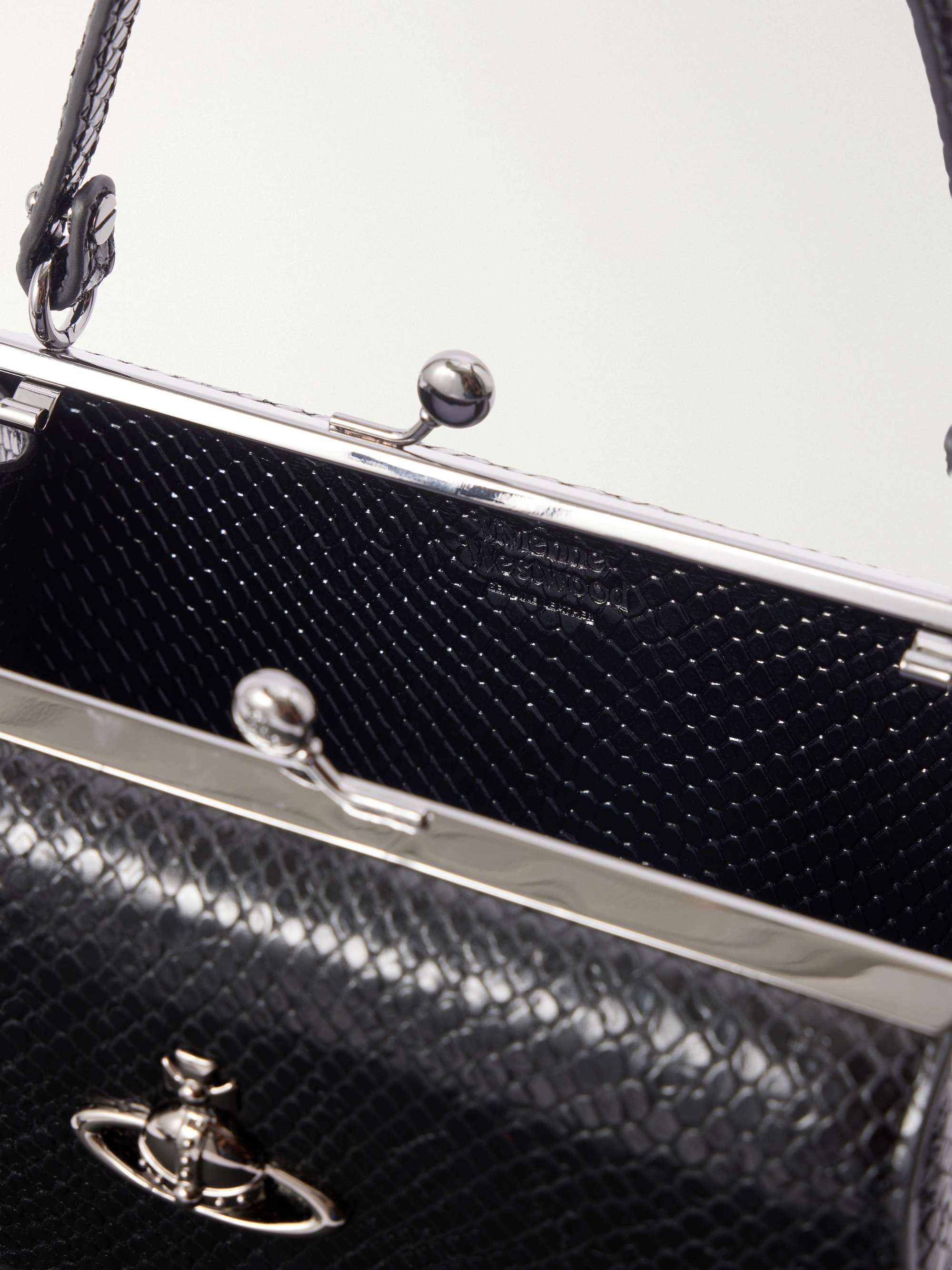 VIVIENNE WESTWOOD Doll XL croc-effect leather mini bag | NET-A-PORTER