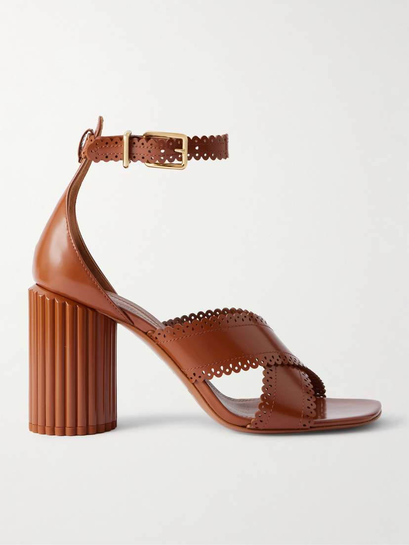 Zimmermann Eddie Scalloped Leather Sandals