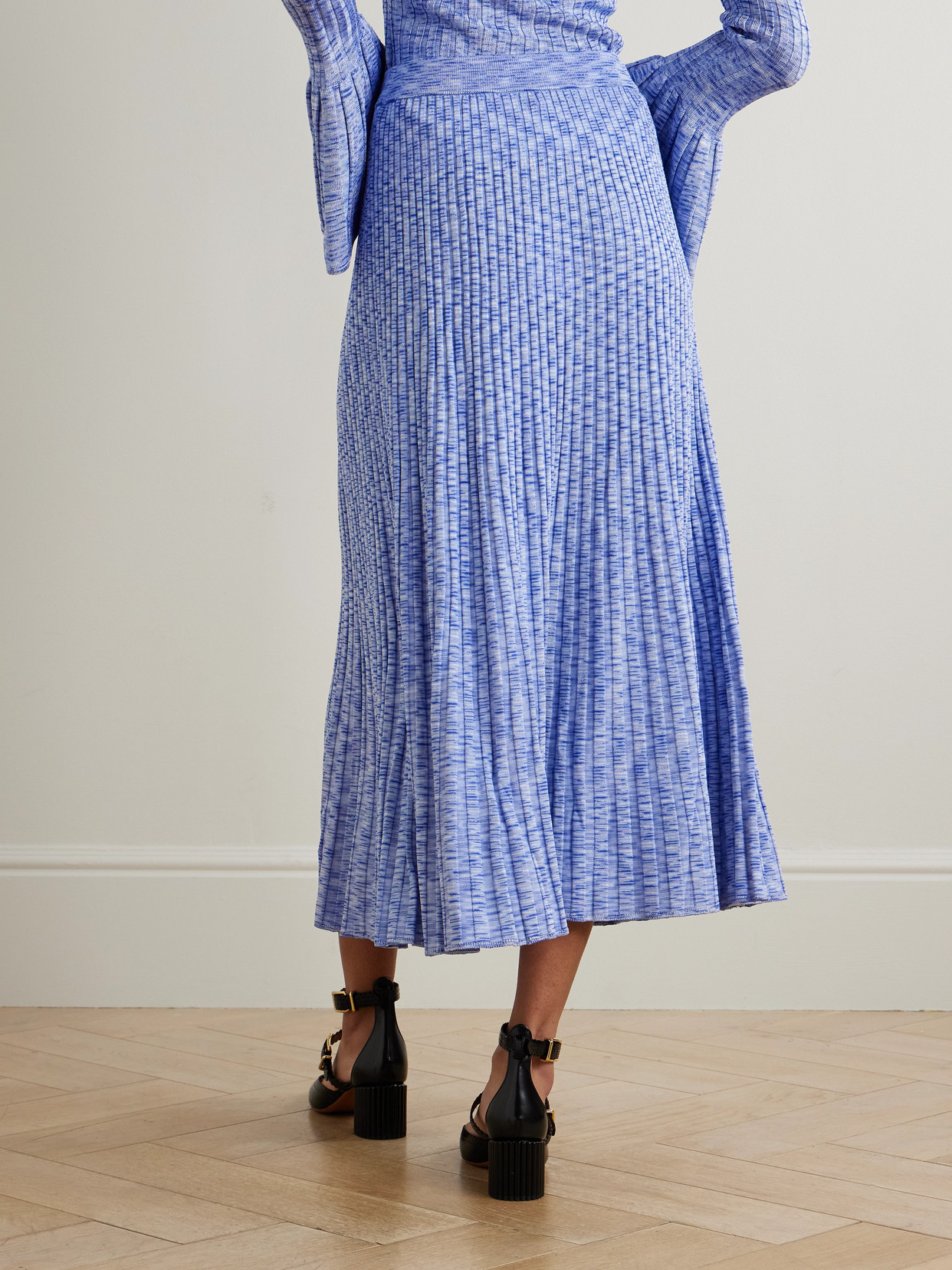 Mouline Ribbed-Knit Midi
