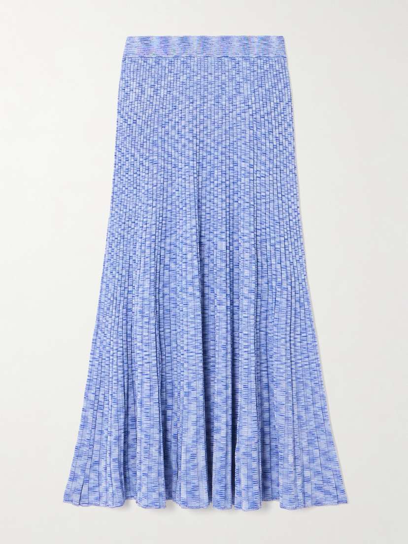 Zimmermann Mouline Ribbed-knit Midi Skirt