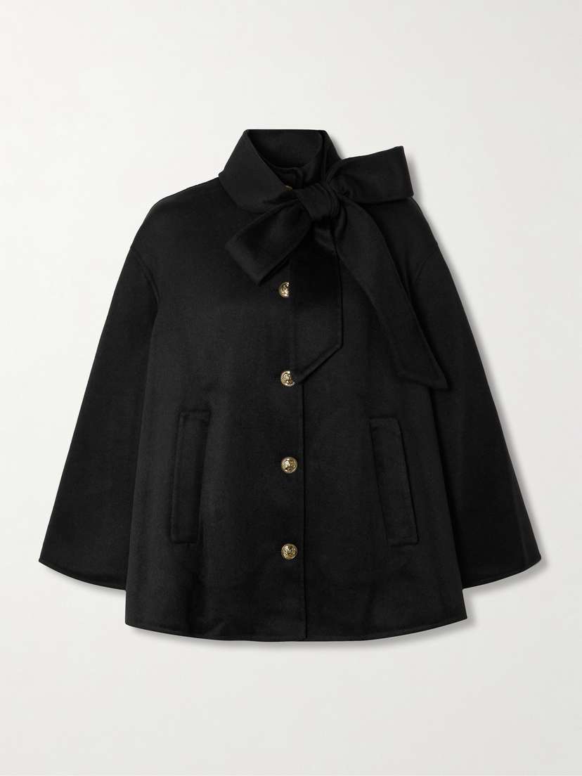Zimmermann Hypnotic Bow-detailed Wool-blend Felt Coat