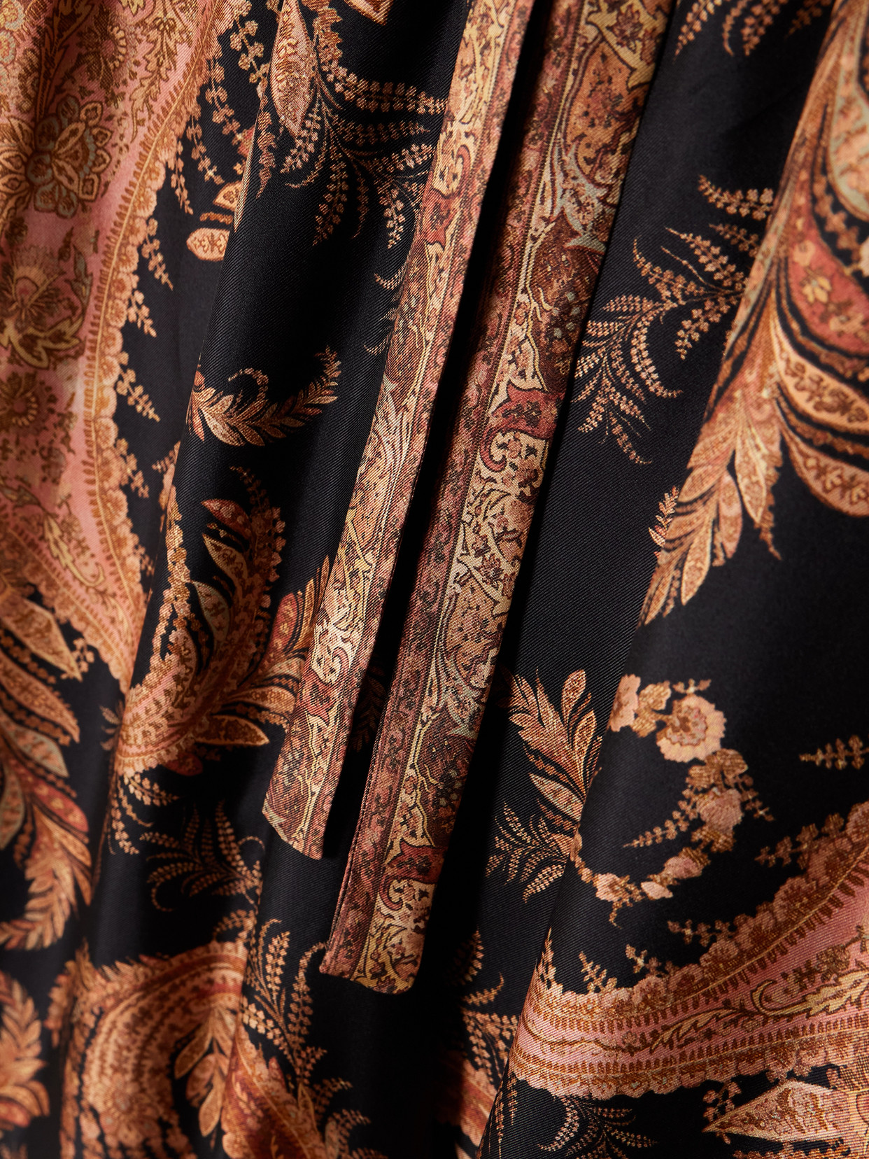 Zimmermann Multicolor Pants With Belt And All-over Paisley Motif In Silk Woman In Multi