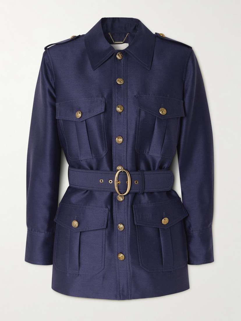 Zimmermann Belted Wool And Silk-blend Jacket