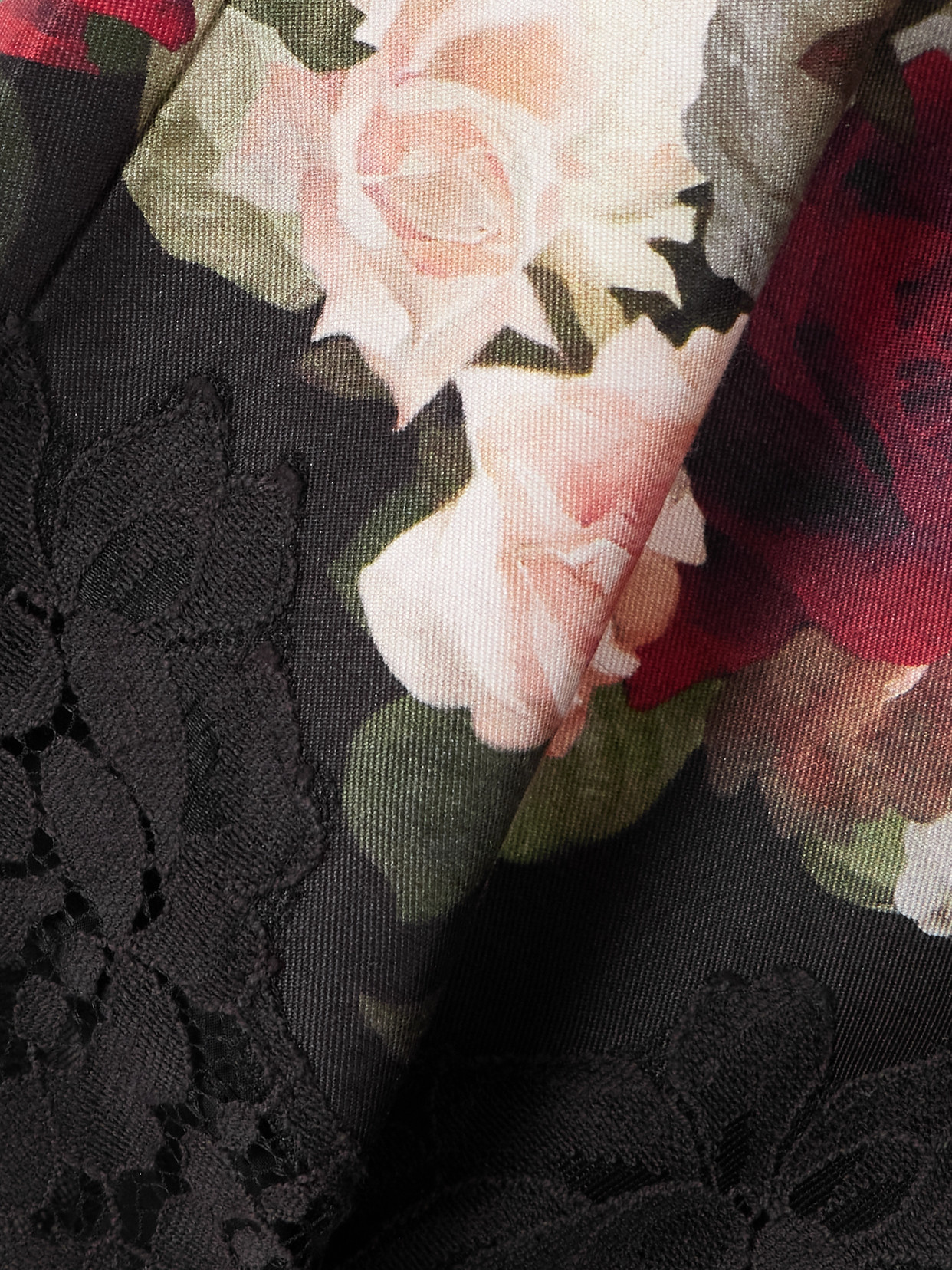 Zimmermann Belted Lace-trimmed Floral-print Silk And Cotton-blend Twill Shorts In Multi