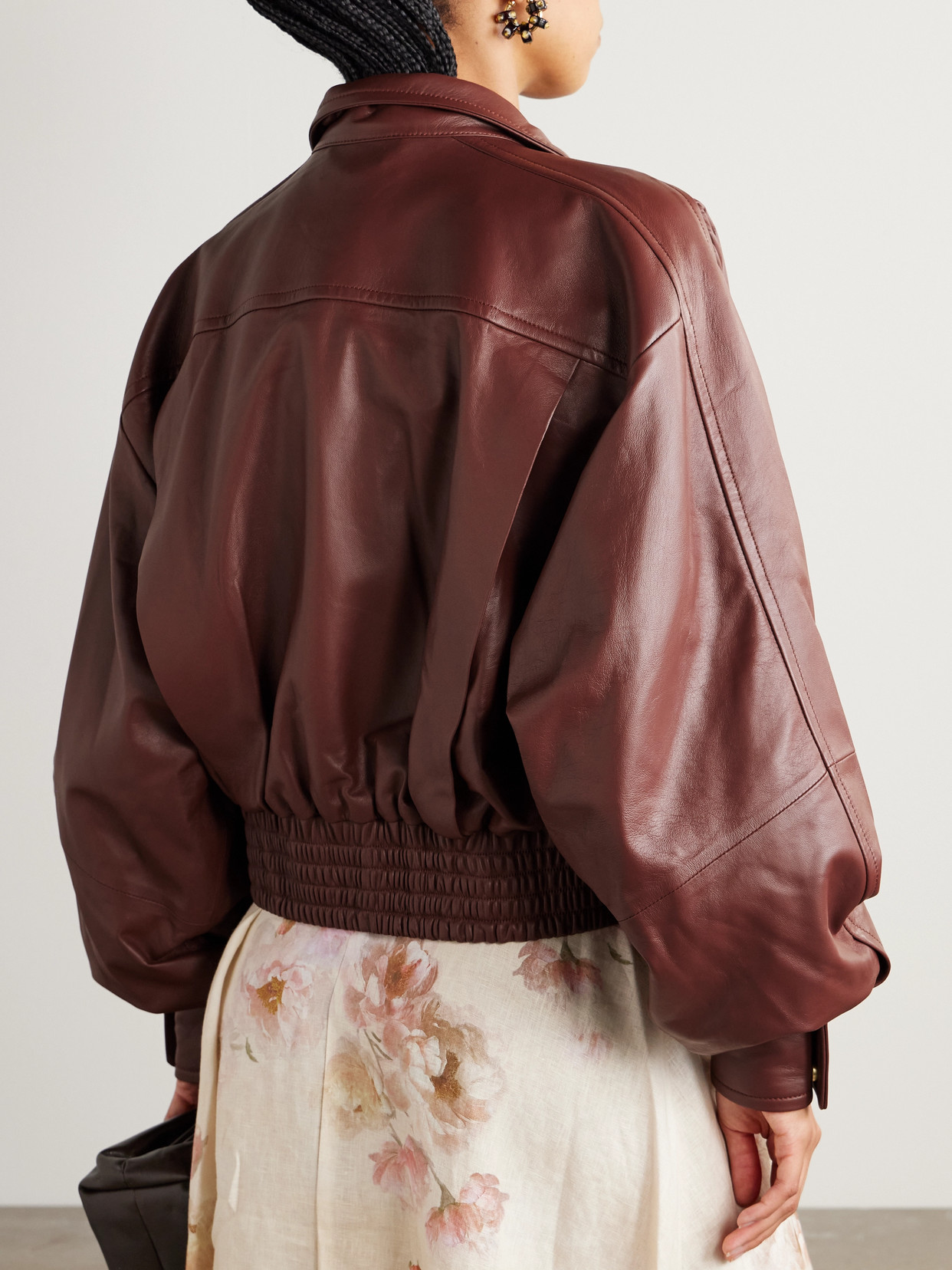 Zimmermann Story 1 Leather Biker Jacket In Brown