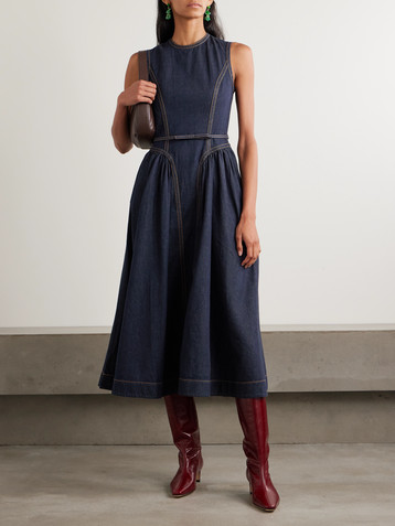 Zimmermann Belted denim midi dress
