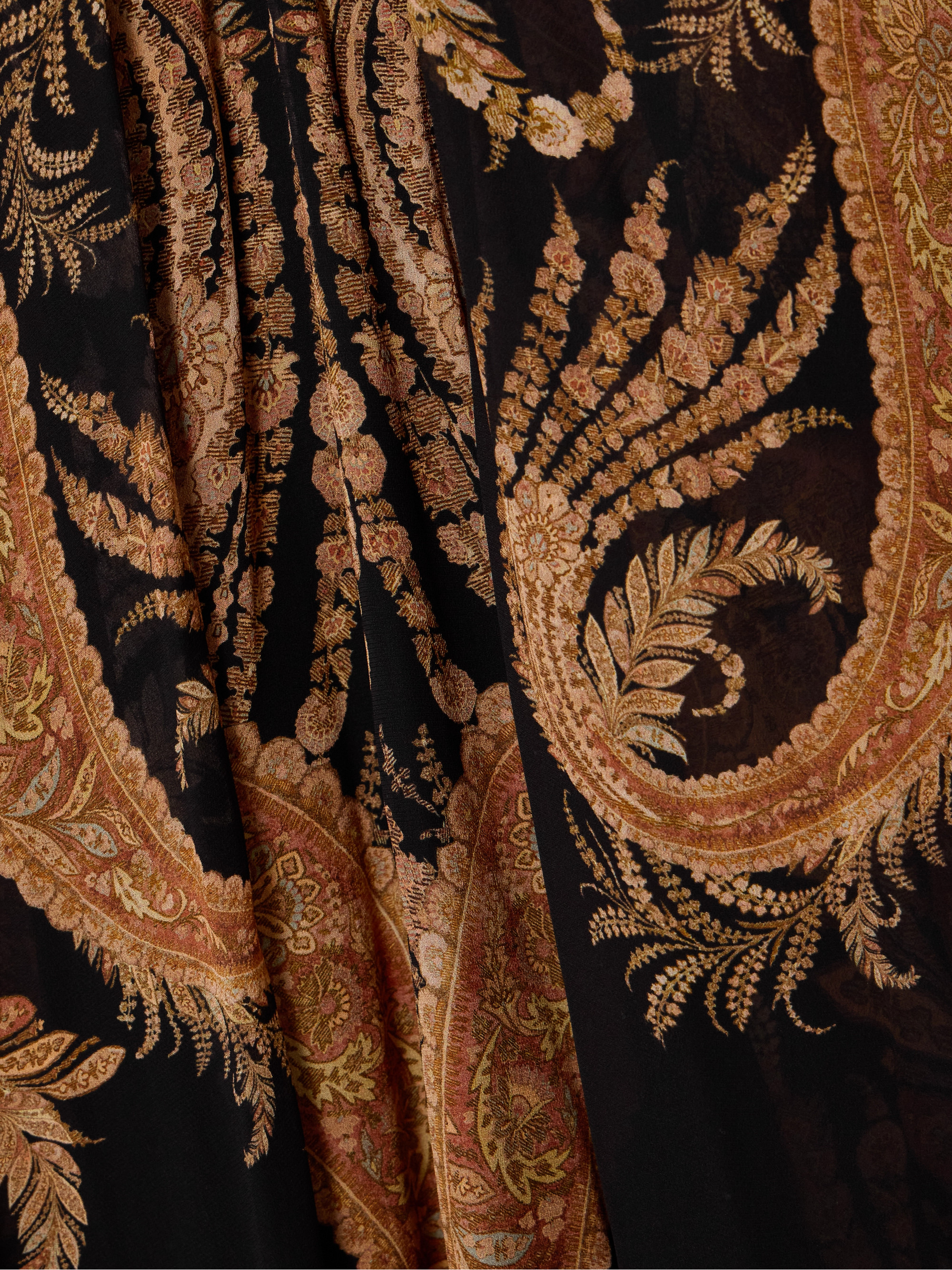 Zimmermann Hypnotic cape-effect paisley-print crepe de chine maxi dress