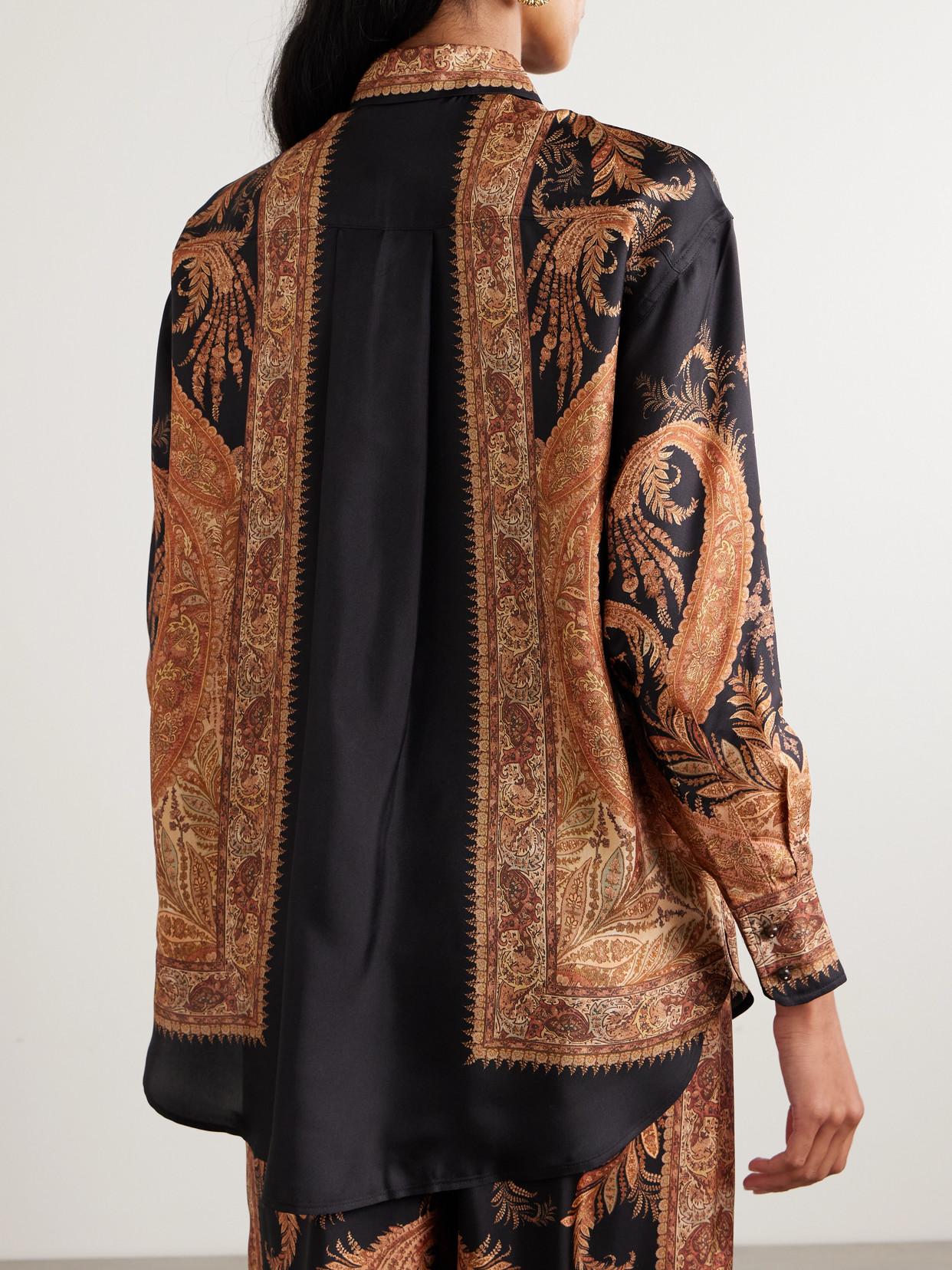 Zimmermann Longline Paisley Pattern Top In Brown