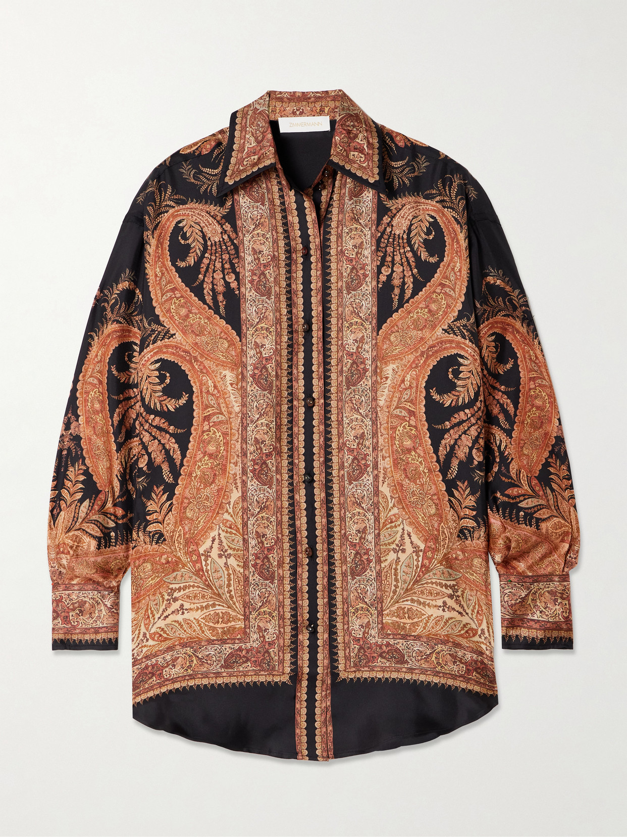 Zimmermann Longline Paisley Pattern Top In Brown
