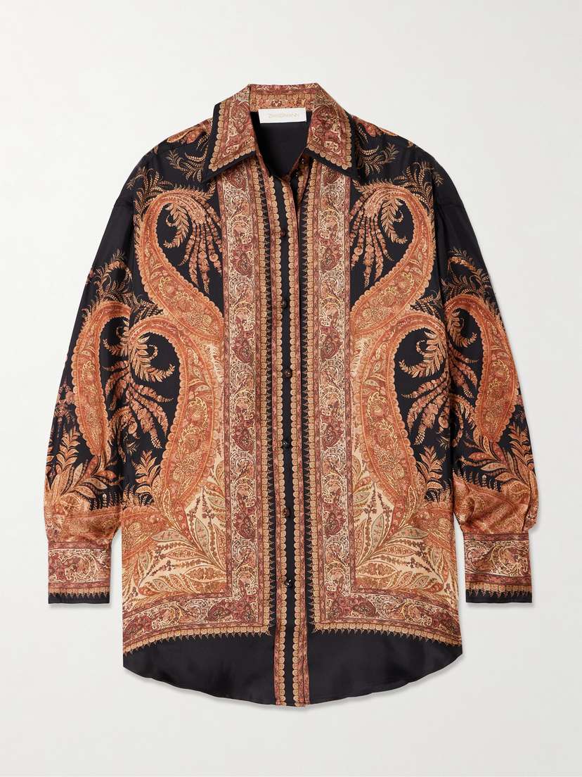 Zimmermann Hypnotic Paisley-print Silk Shirt