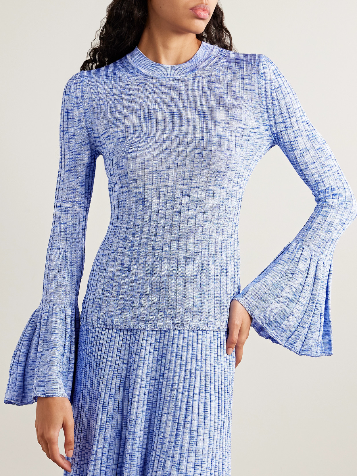 Mouline Ribbed-Knit Sweater