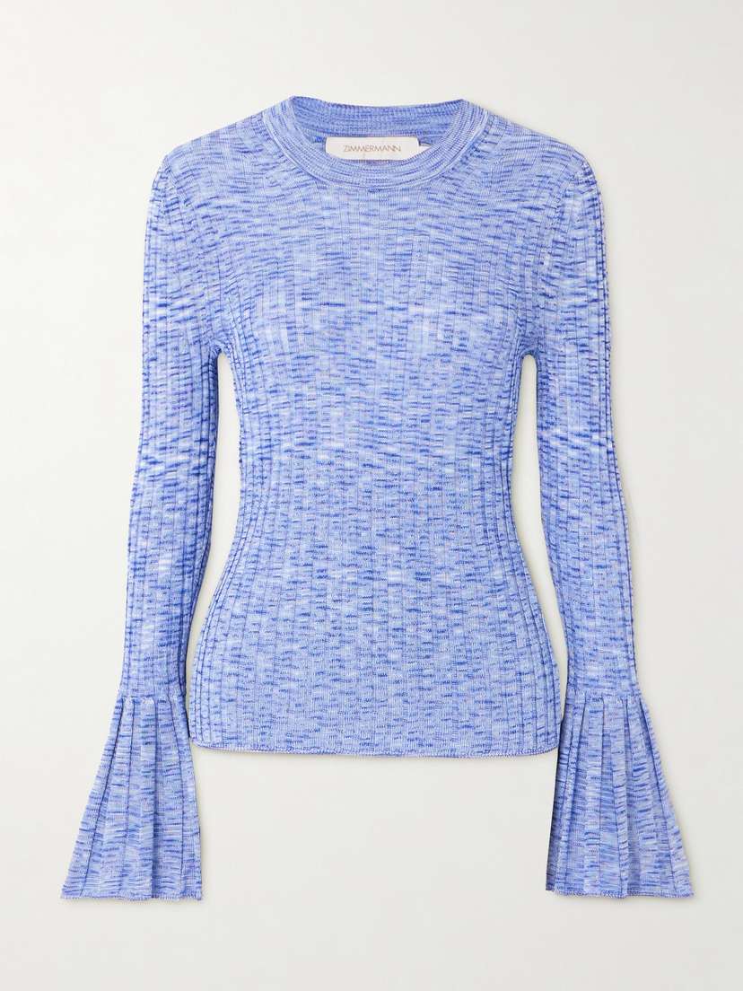 Zimmermann Mouline Ribbed-knit Sweater
