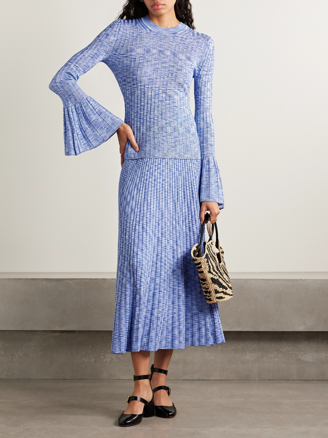 Mouline Ribbed-Knit Sweater