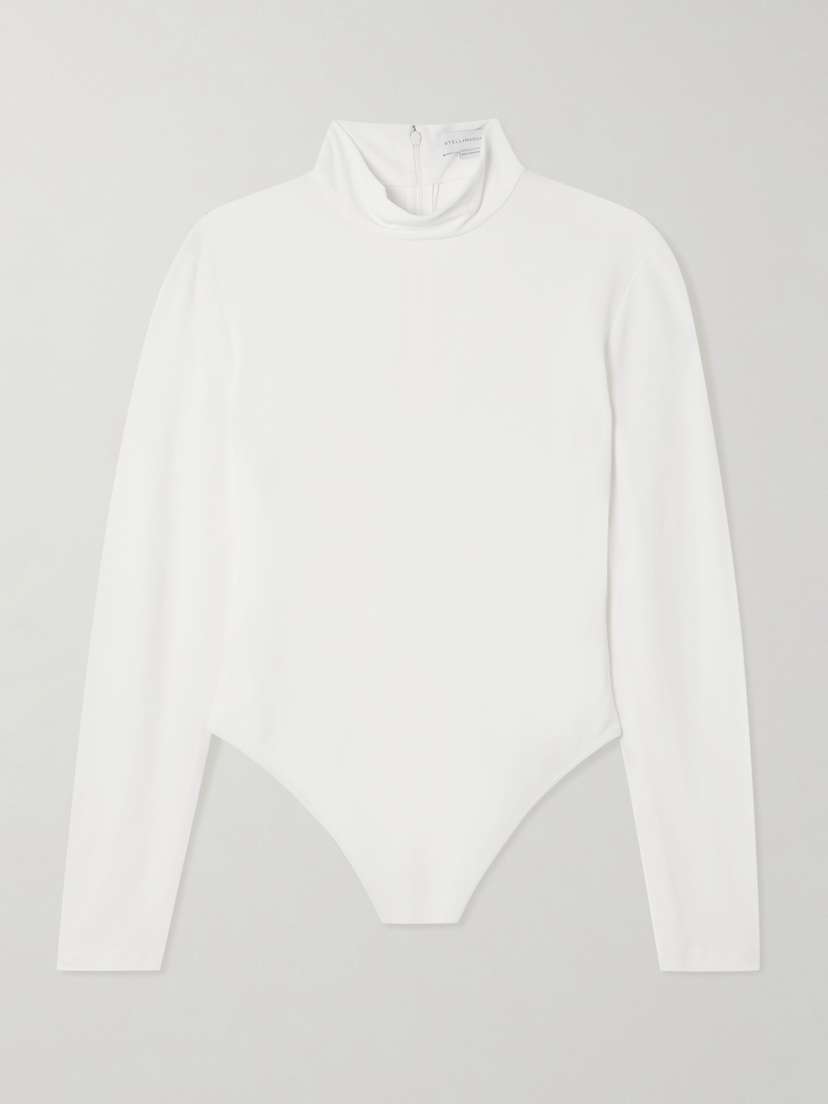 Stella McCartney Crepe De Chine Turtleneck Bodysuit