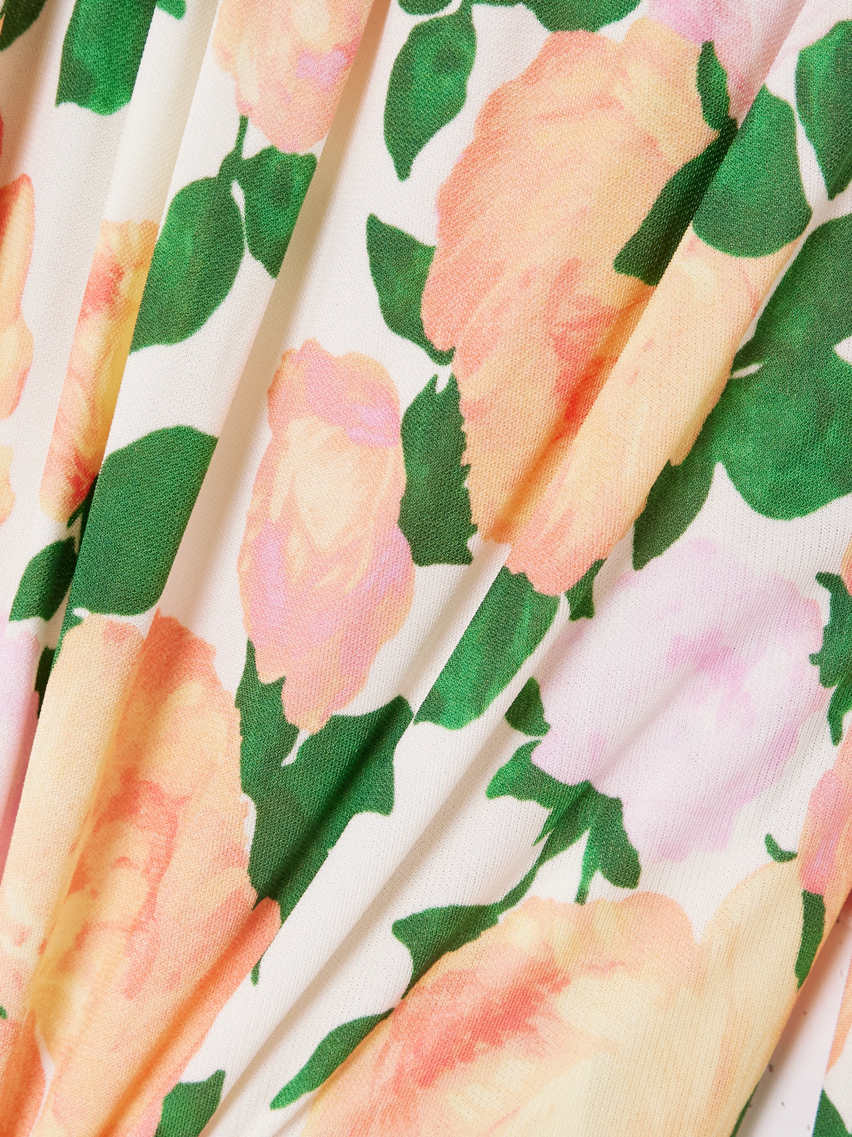 Stella Mccartney Gathered Floral-print Jersey Mini Dress In Multi