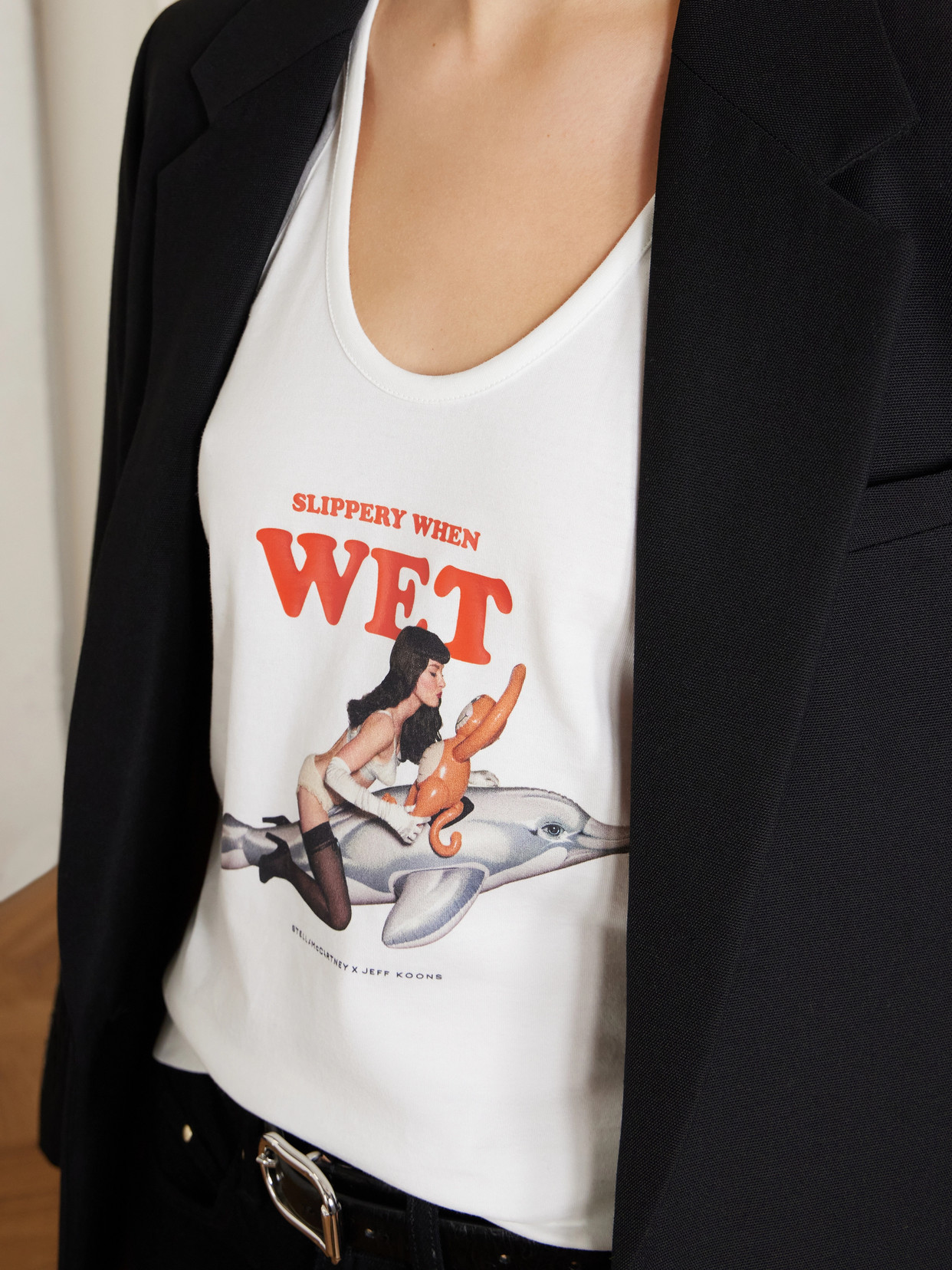 Stella Mccartney Stella Mc Cartney Jeff Koons Cotton Tank Top In White