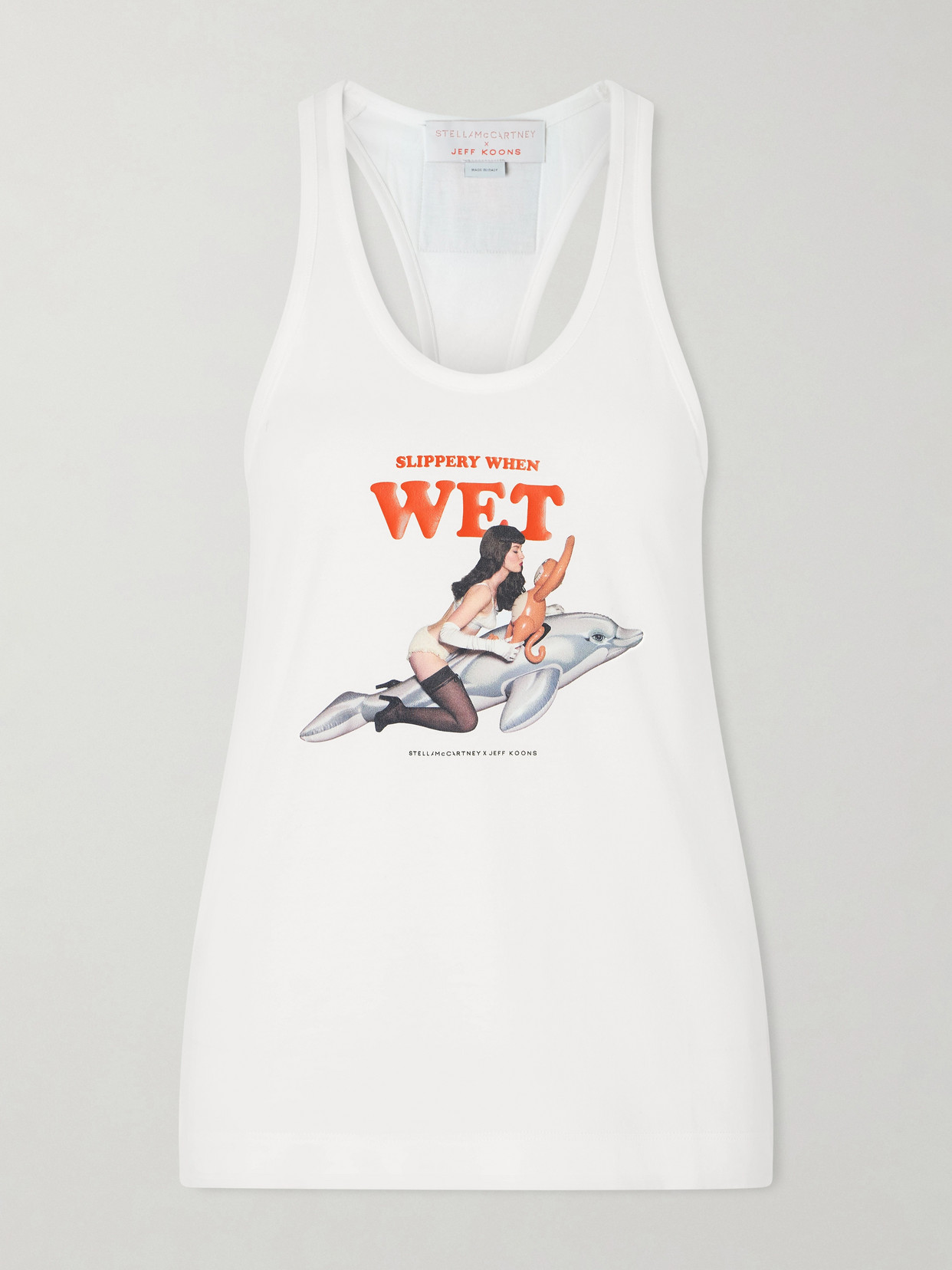 Stella Mccartney + Jeff Koons Printed Cotton-jersey Tank Top In White