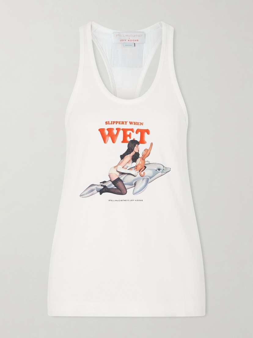 Stella McCartney + Jeff Koons Printed Cotton-jersey Tank Top