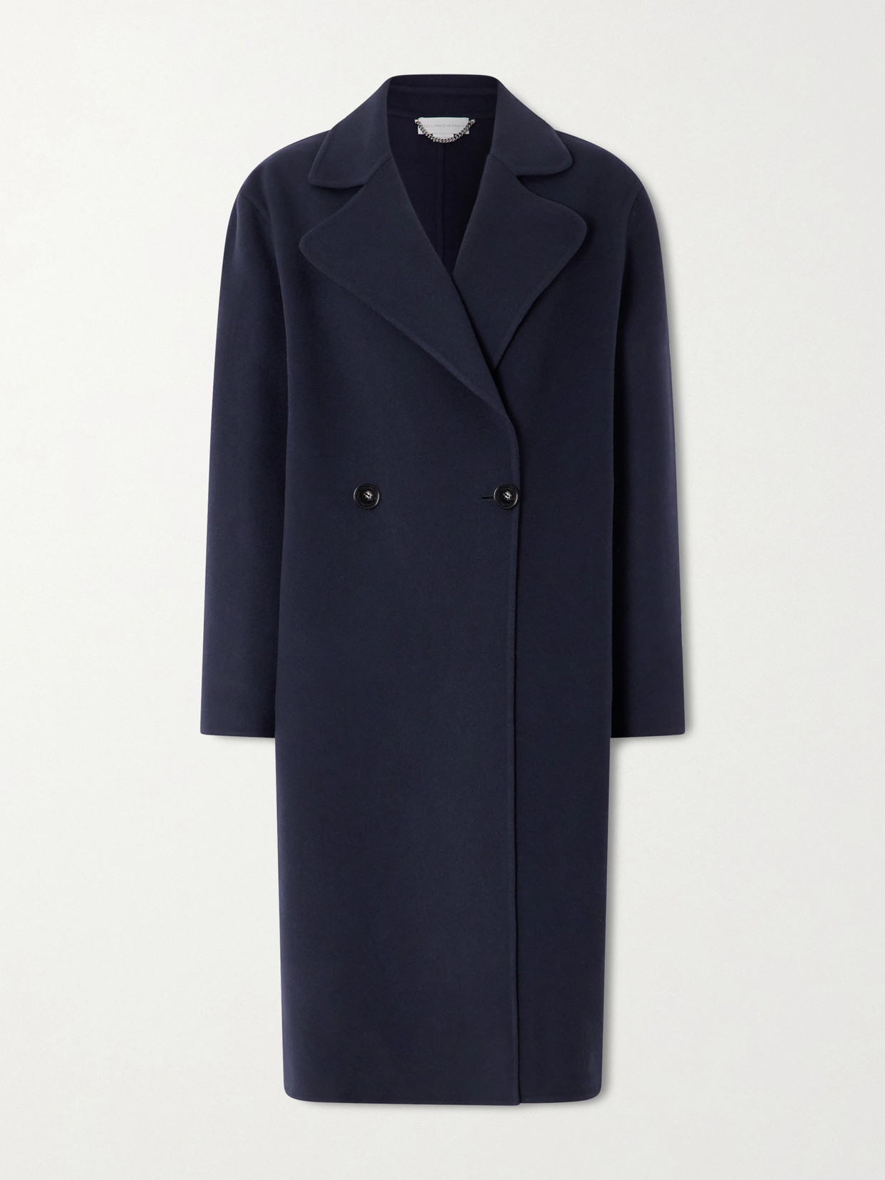 Stella Mccartney Double-breasted Wool Coat In Blue