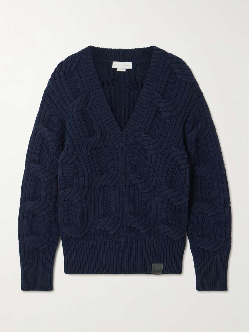 Stella McCartney Falabella Cable-knit Wool Sweater
