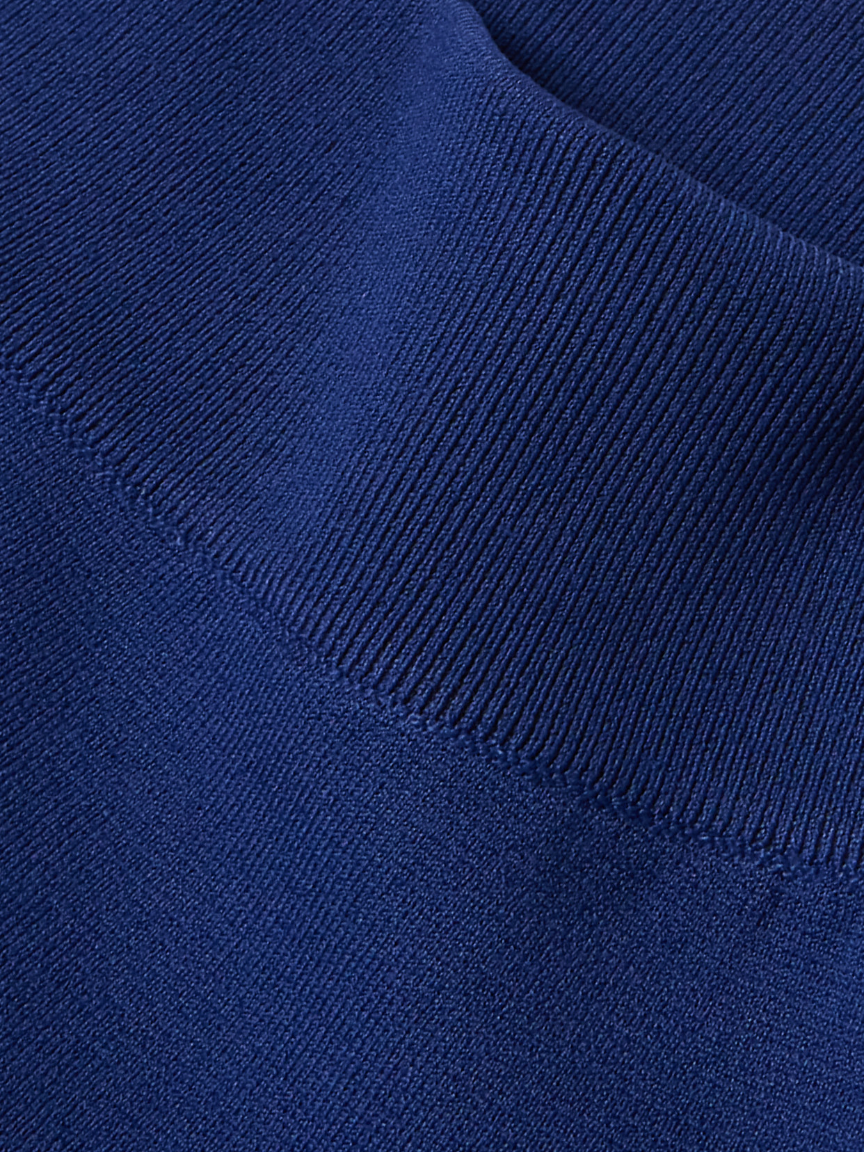 Stella Mccartney Cropped Stretch-knit Flared Pants In Blue