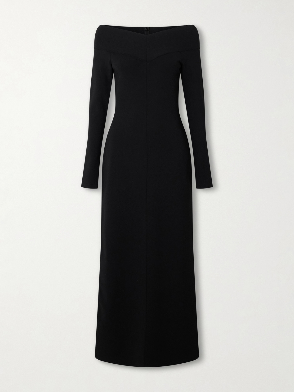 Stella Mccartney Off-the-shoulder Knitted Midi Dress In Blue