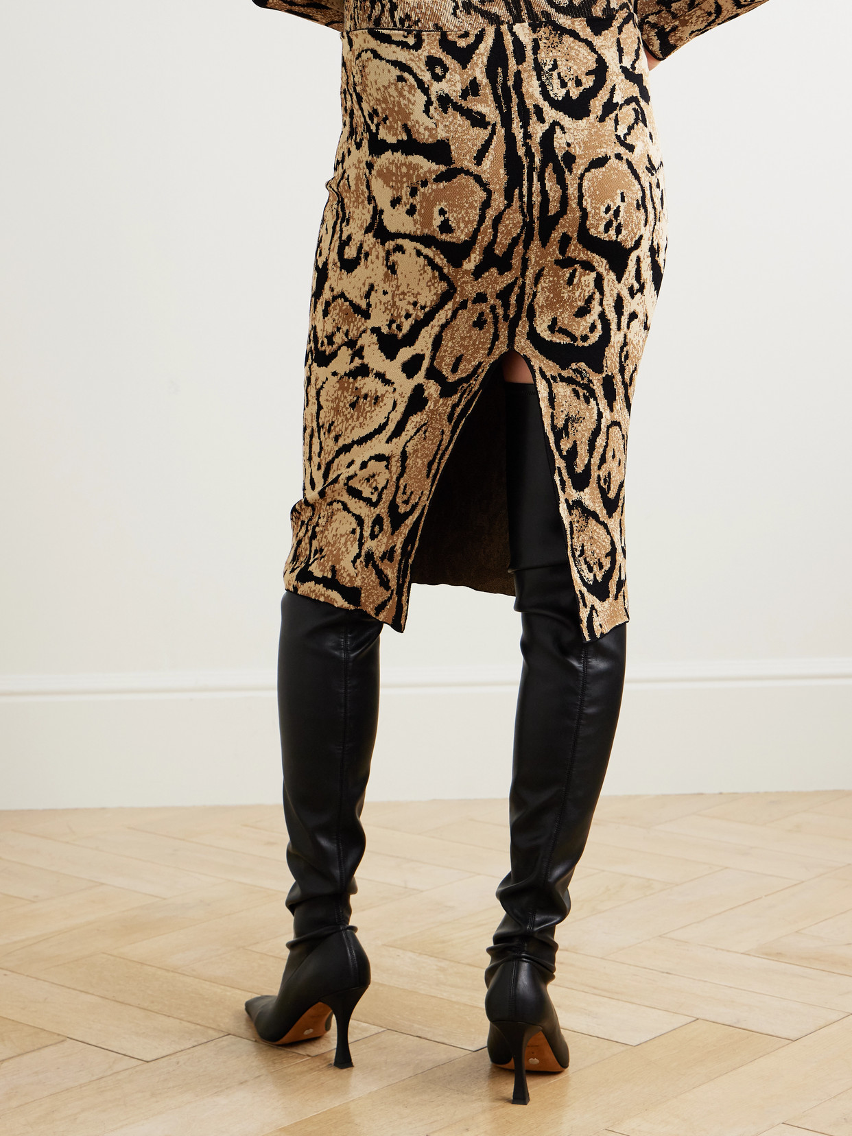 Stella Mccartney Cloud Jacquard-knit Midi Skirt In Multi