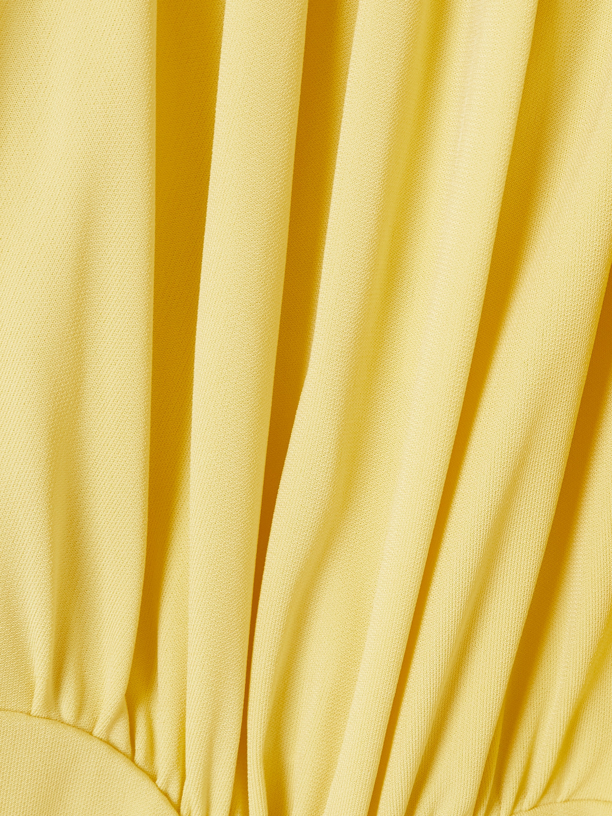 Stella Mccartney Gathered Long-sleeve Midi Handkerchief Dress In Yellow