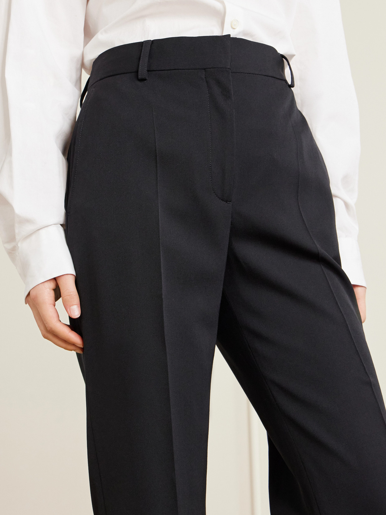 Stella Mccartney Wool Flared Pants In Black