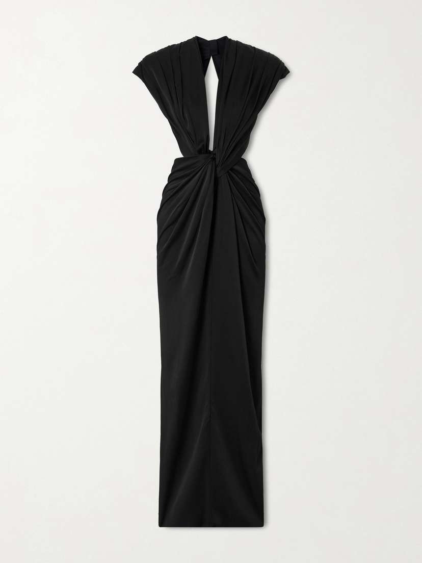 Stella McCartney Open-back Draped Twisted Satin Gown