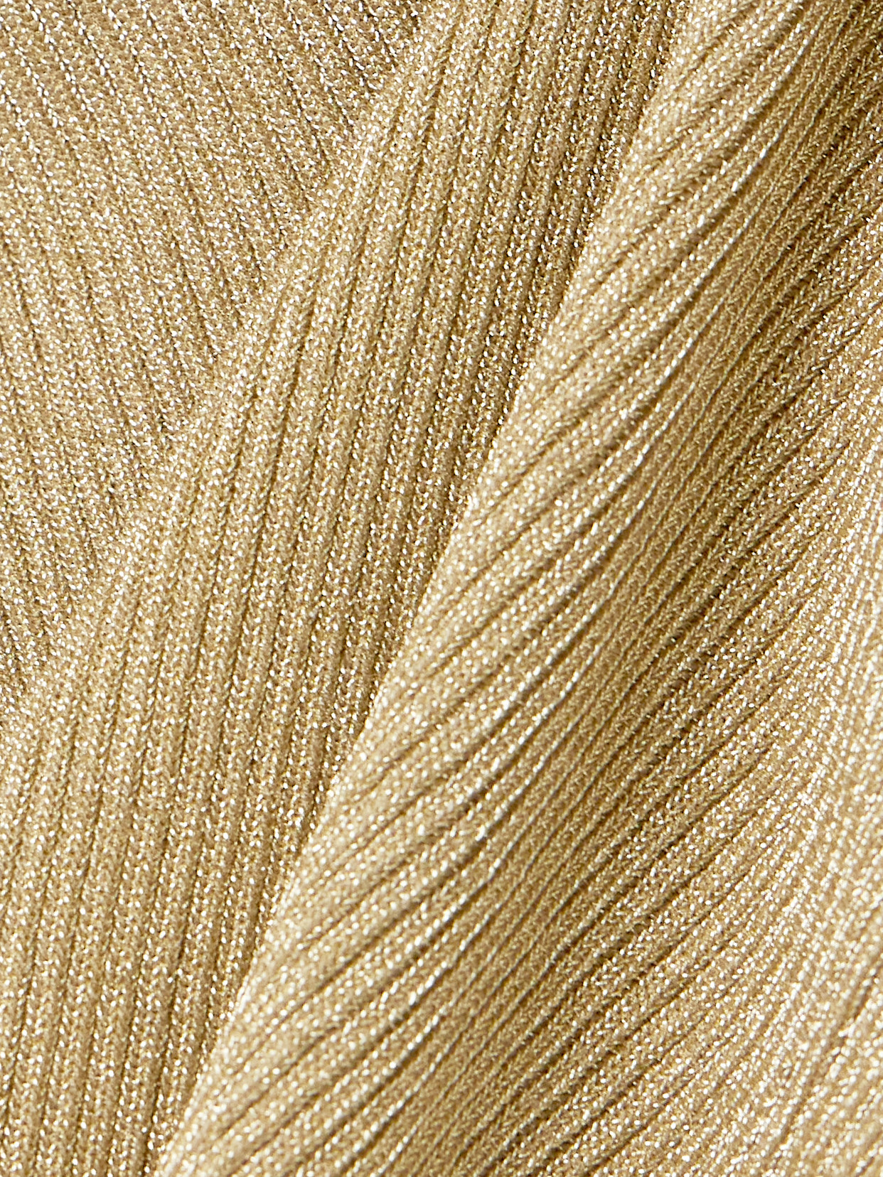 Metallic Ribbed-Knit Top