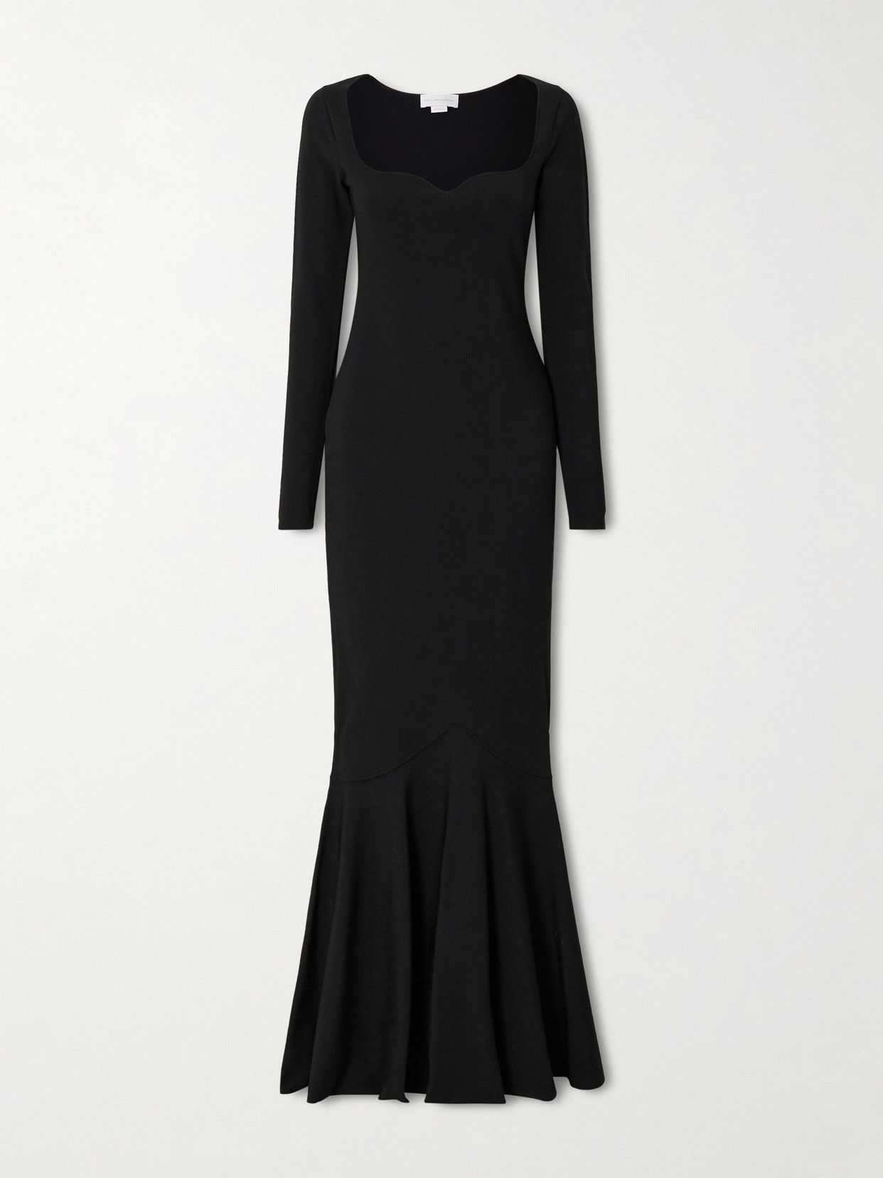 Stella Mccartney Flared Stretch-jersey Bustier Gown In Black