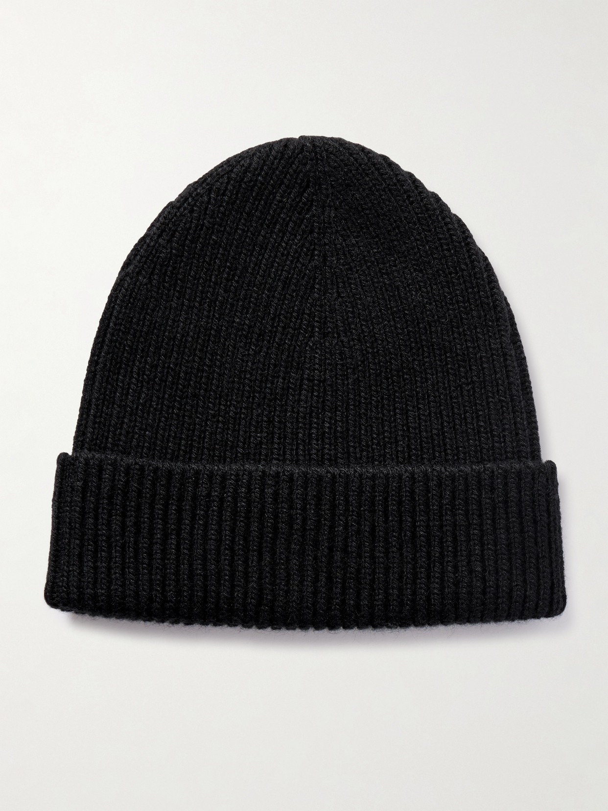 Johnstons Of Elgin Ribbed Cashmere Beanie In Black