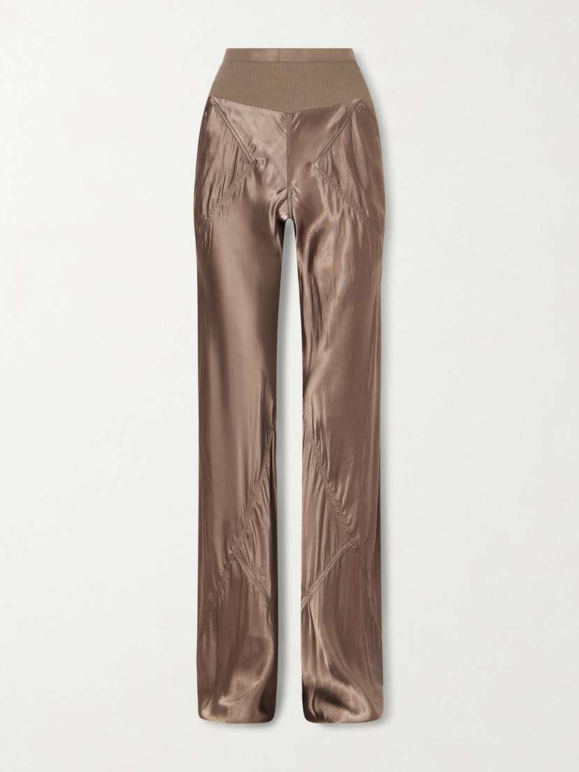 Rick Owens Bias Satin Flared Pants
