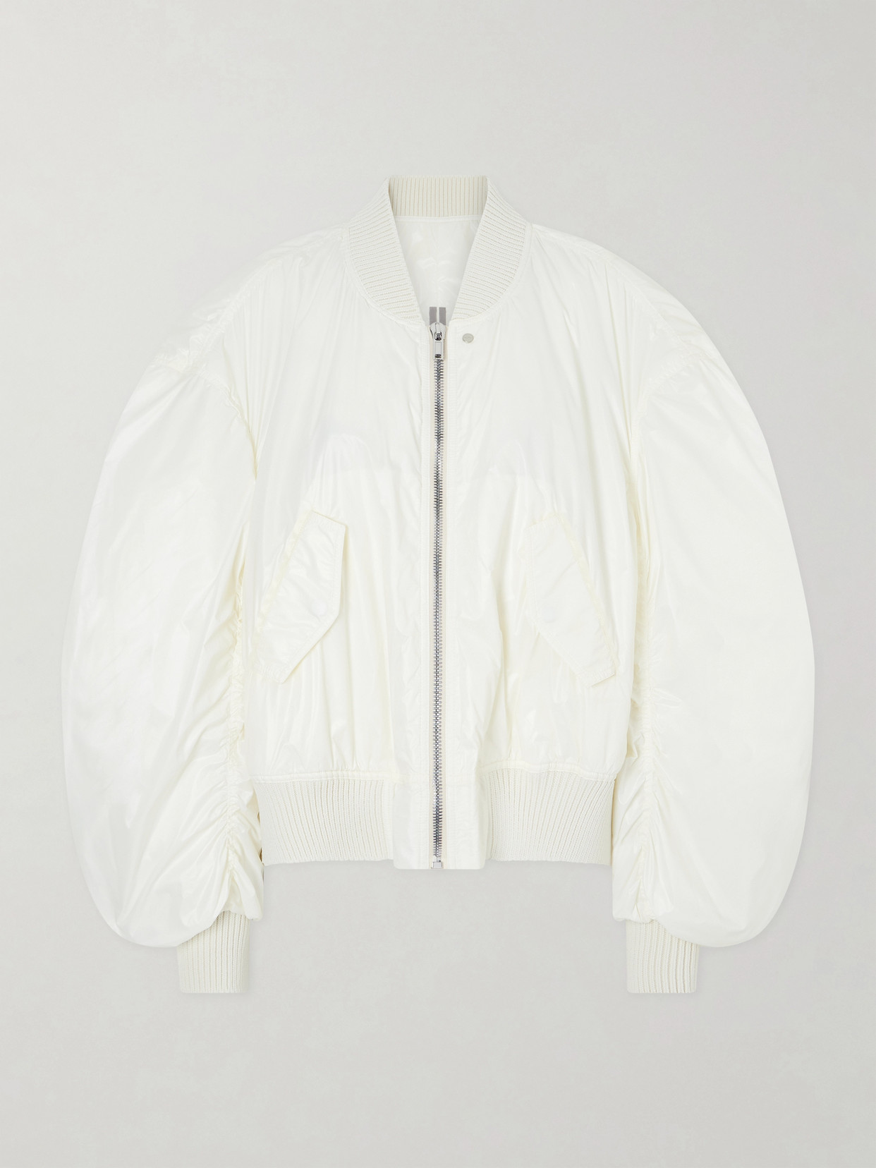 Rick Owens Shell Bomber Jacket In Neutral