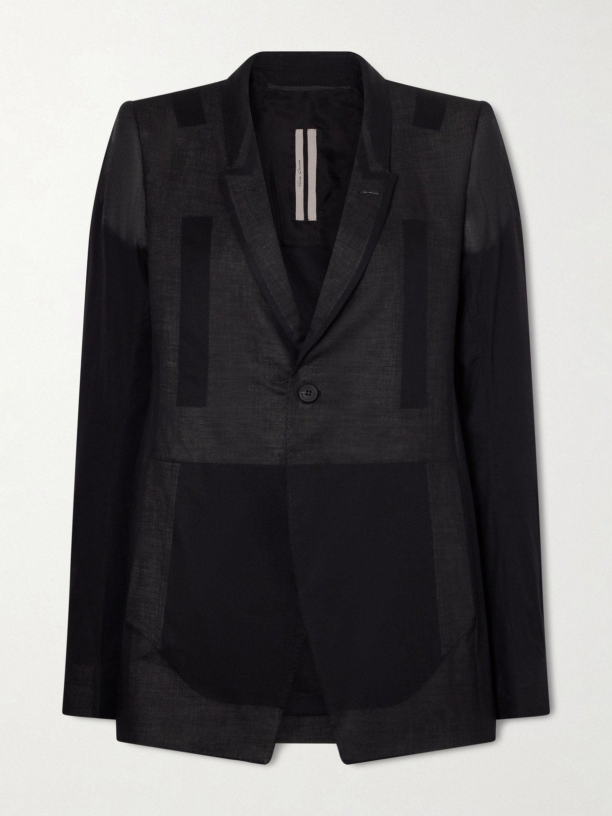 Rick Owens Paneled Cotton Blazer In Black