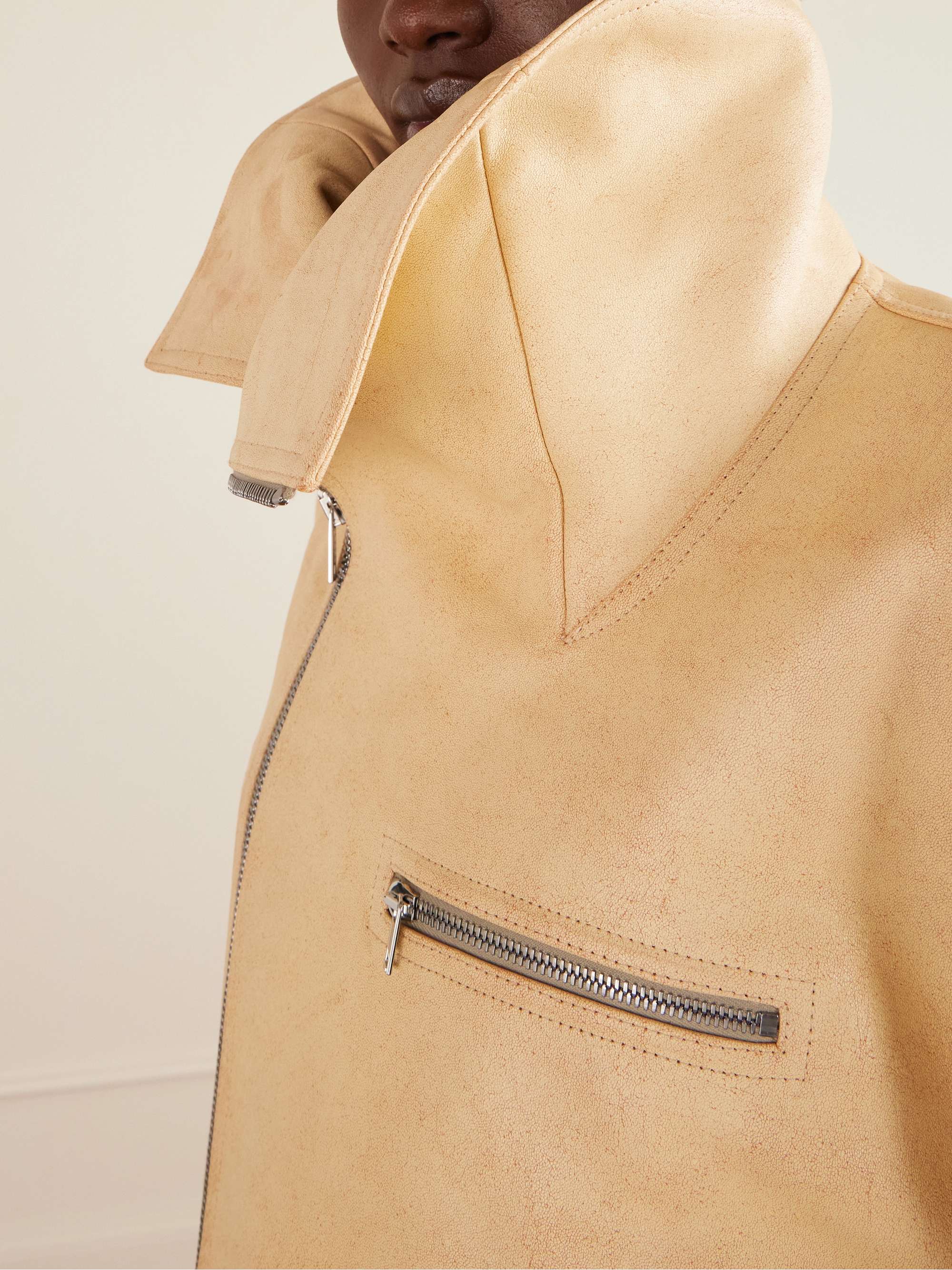 RICK OWENS Leather biker jacket | NET-A-PORTER RICK OWENS Leather biker jacket | NET-A-PORTER