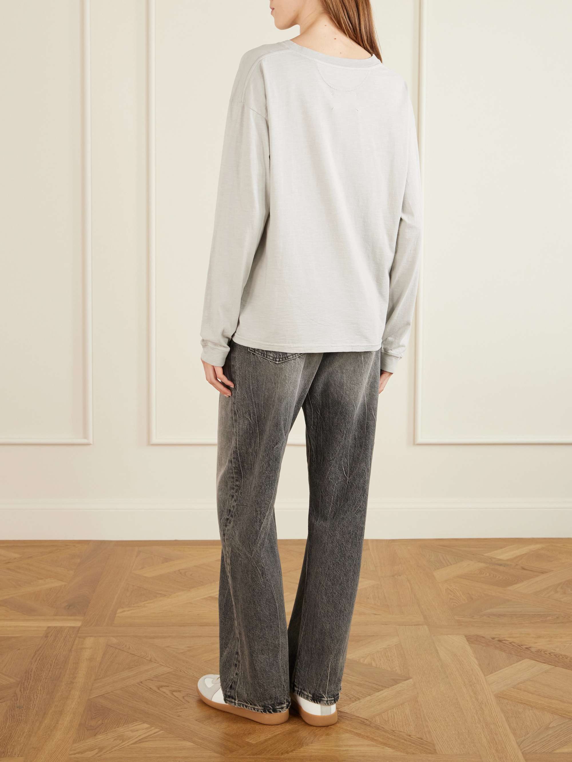 MAISON MARGIELA Logo-embroidered cotton T-shirt | NET-A-PORTER