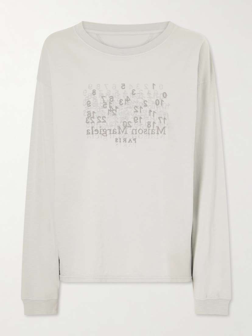 Maison Margiela Logo-embroidered Cotton T-shirt