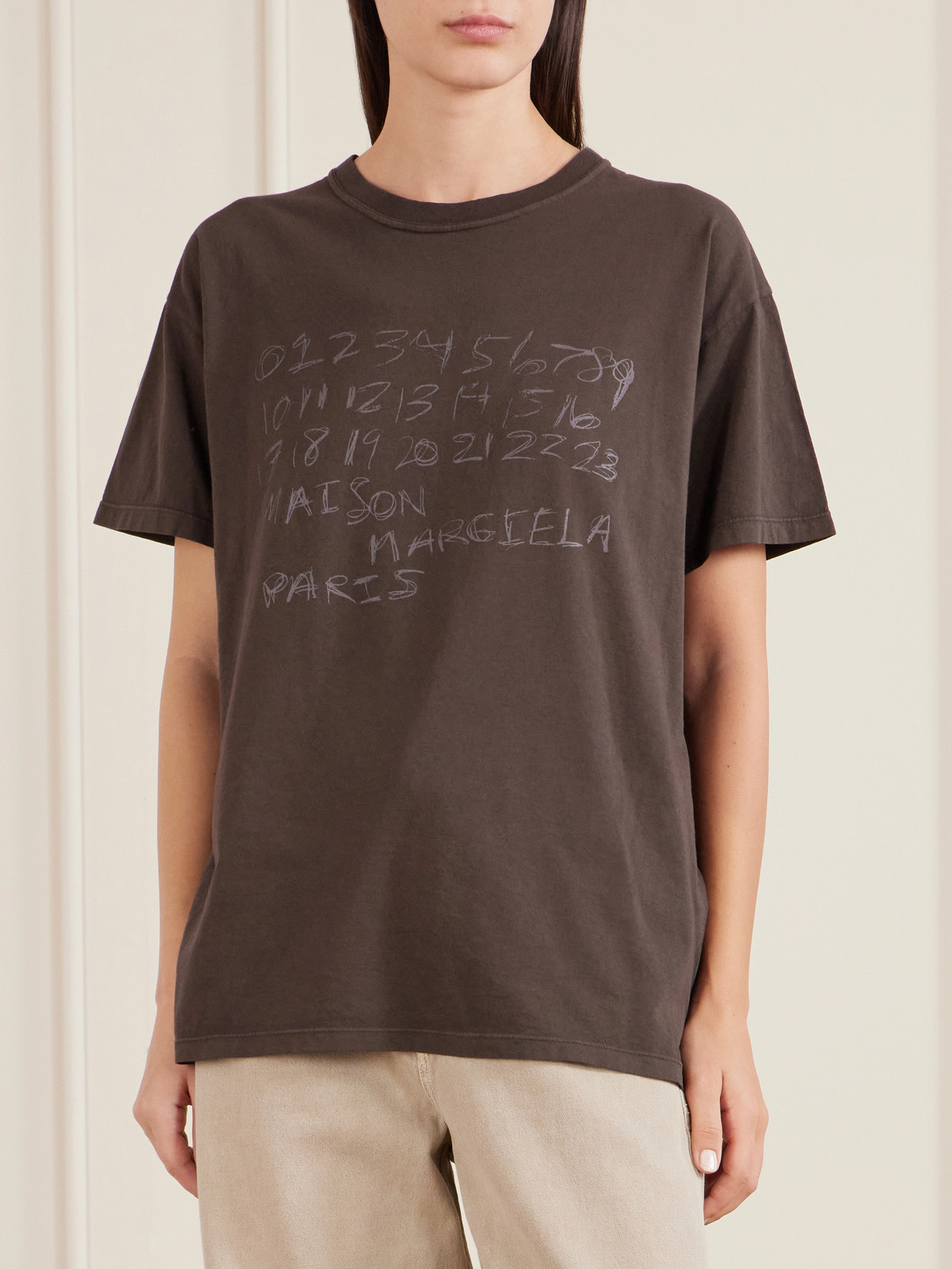 Numerical Printed Cotton-Jersey T-Shirt