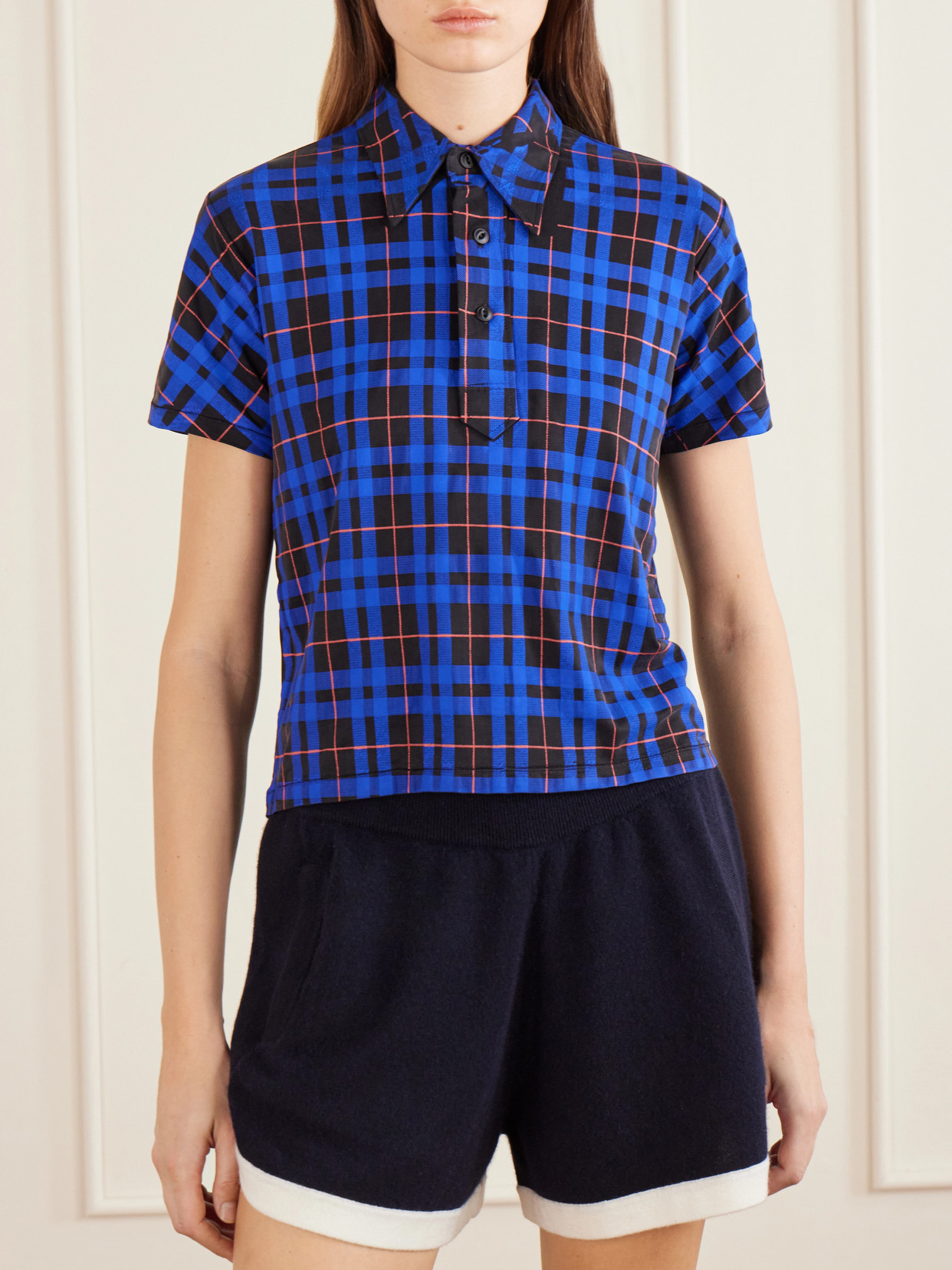 Checked Twill Polo