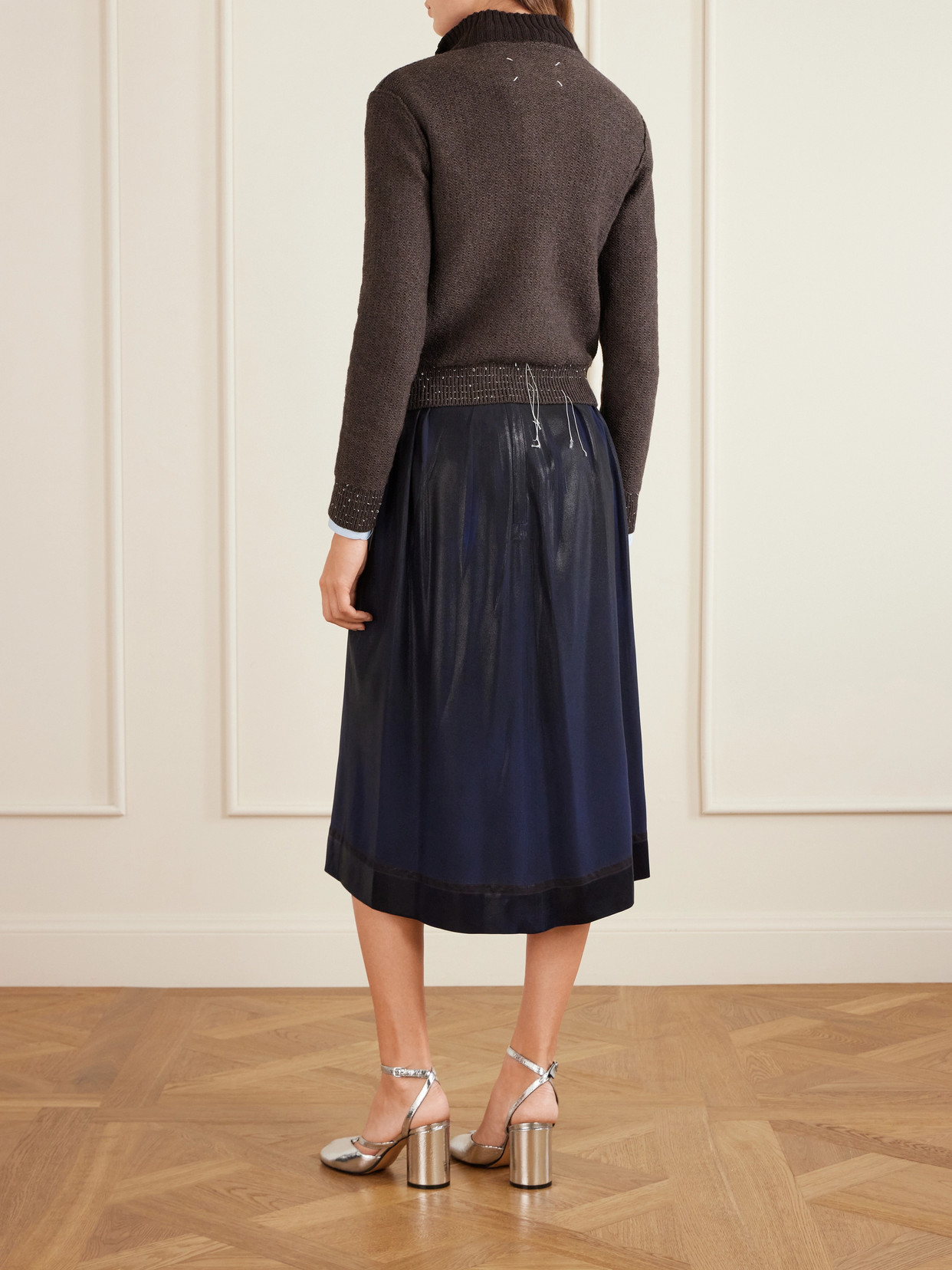 Distressed Wool-Blend Sweater