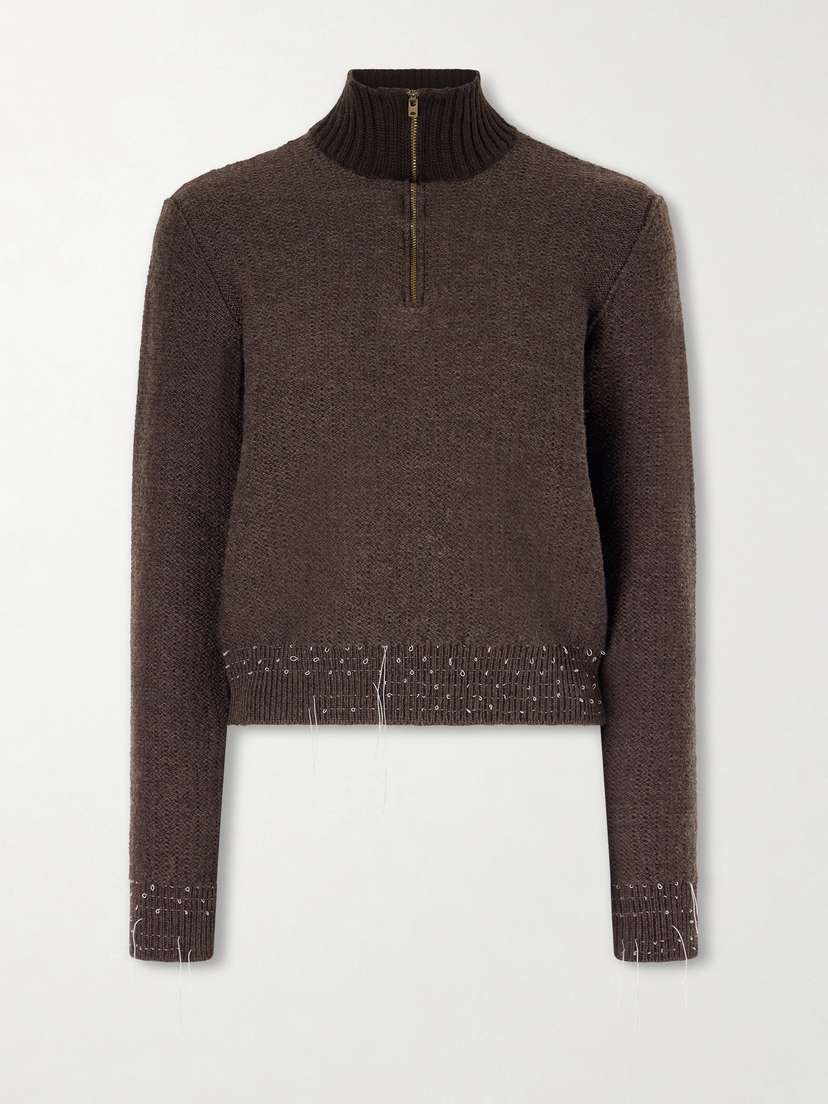 Maison Margiela Distressed Wool-blend Sweater