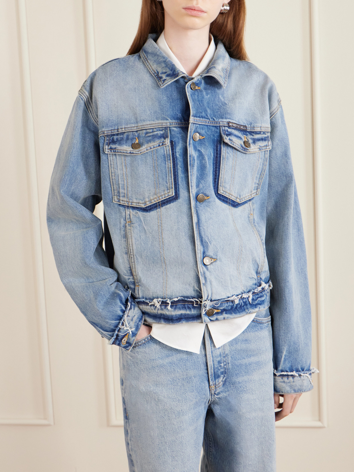 Maison Margiela Light Blue Cotton Denim Jacket