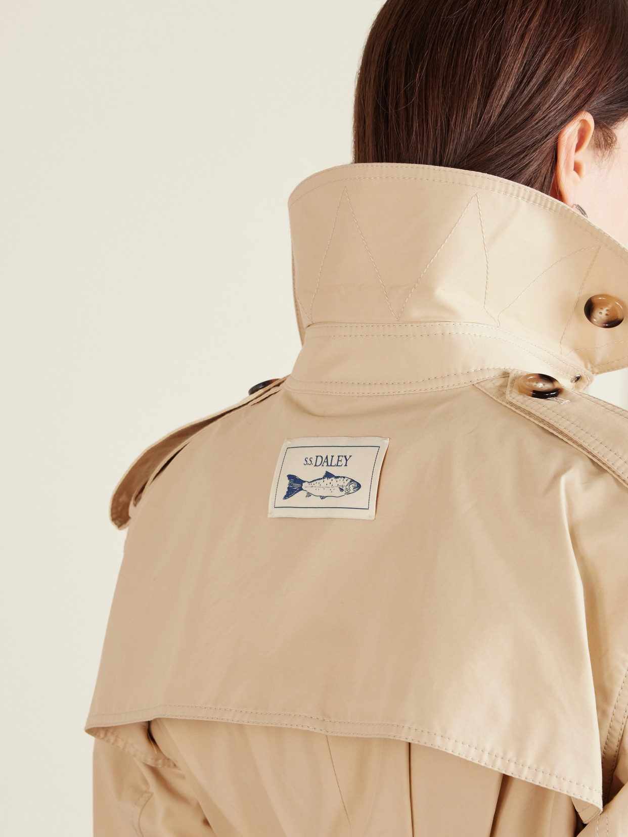 S. S. Daley - Evelyn Leather-Trimmed Cotton-Blend Gabardine Jacket