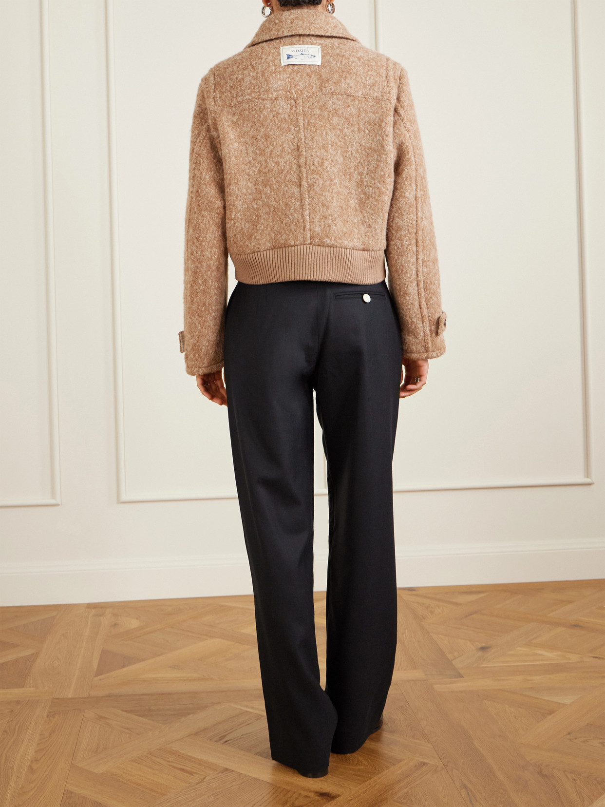 S. S. Daley - Cropped Alpaca-Blend Bomber Jacket