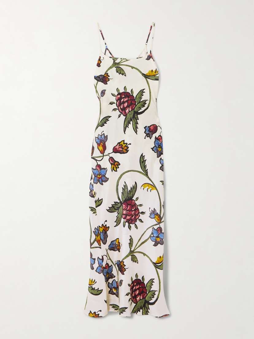 S.S. Daley Willow Floral-print Silk-twill Maxi Dress