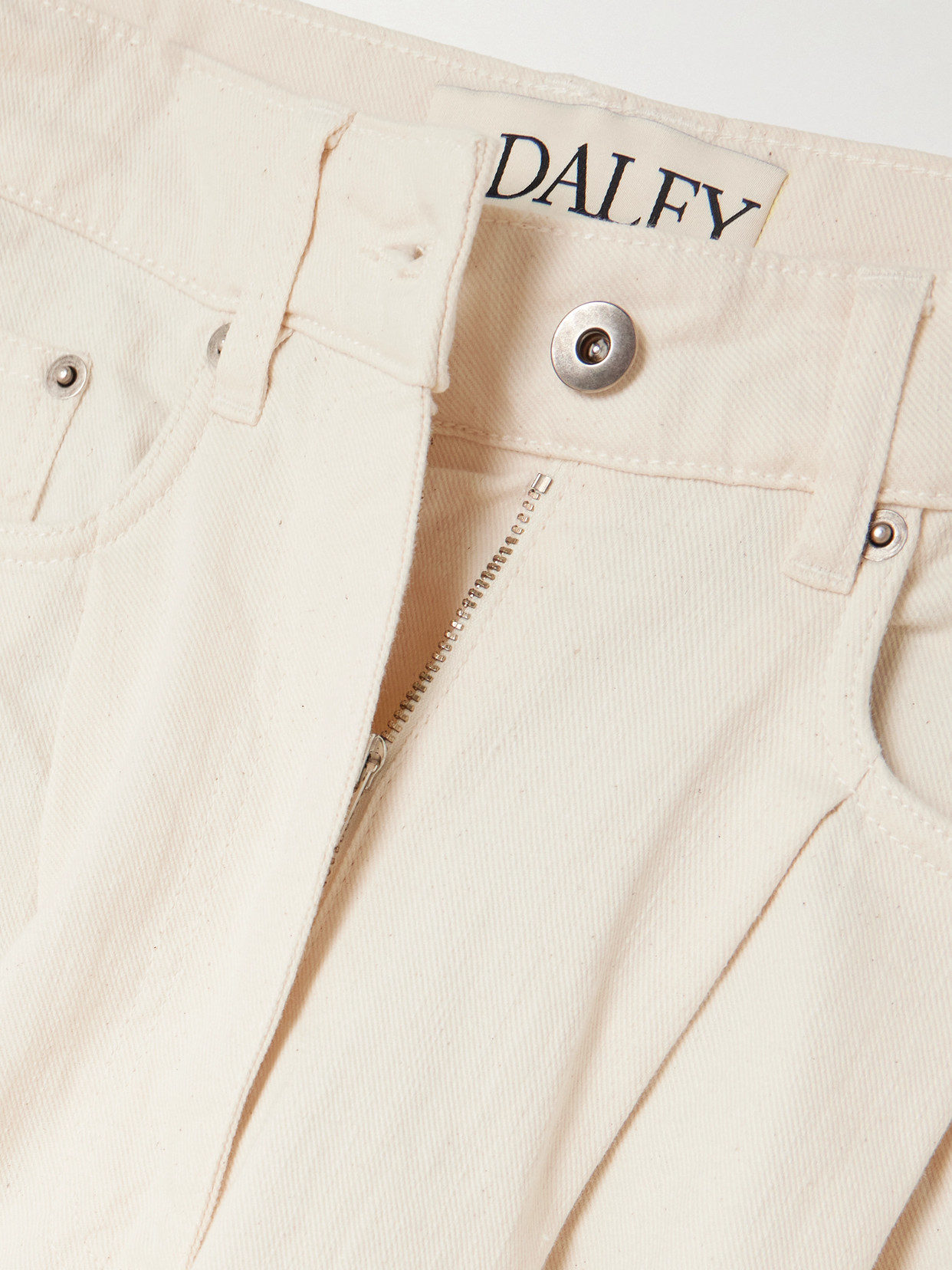 S. S. Daley - Ivy Pleated Cropped Mid-Rise Barrel-Leg Jeans
